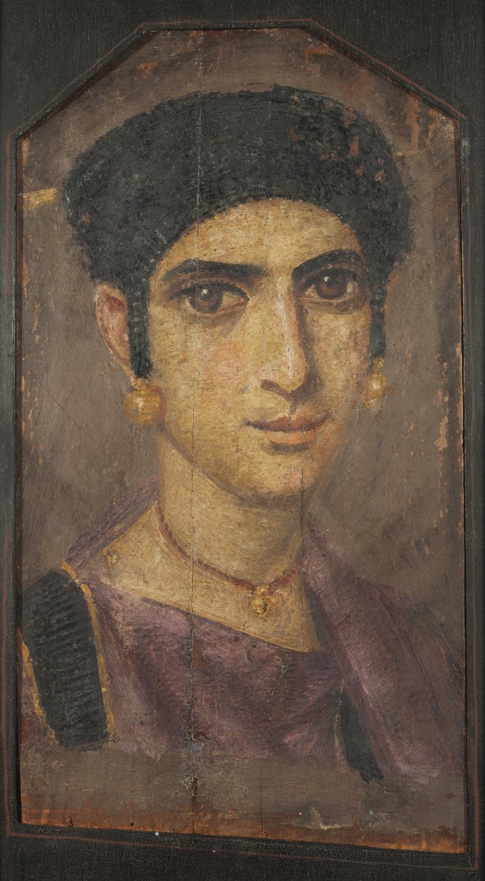 Portret młodej damy, II wiek. OGŁOSZENIE autorstwa Fayum mummy portraits