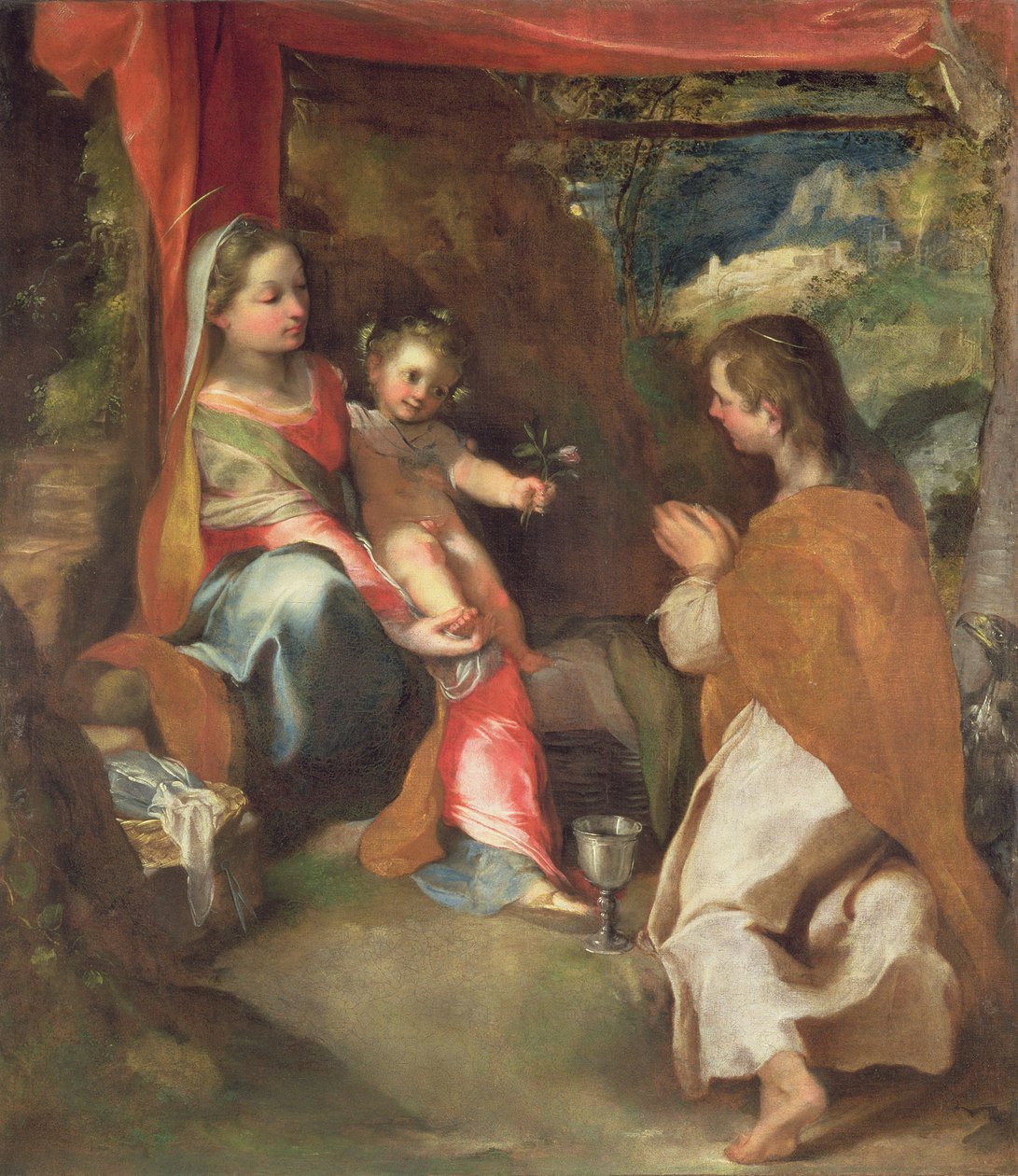 Madonna San Giovannino z Janem Ewangelistą autorstwa Federico Barocci