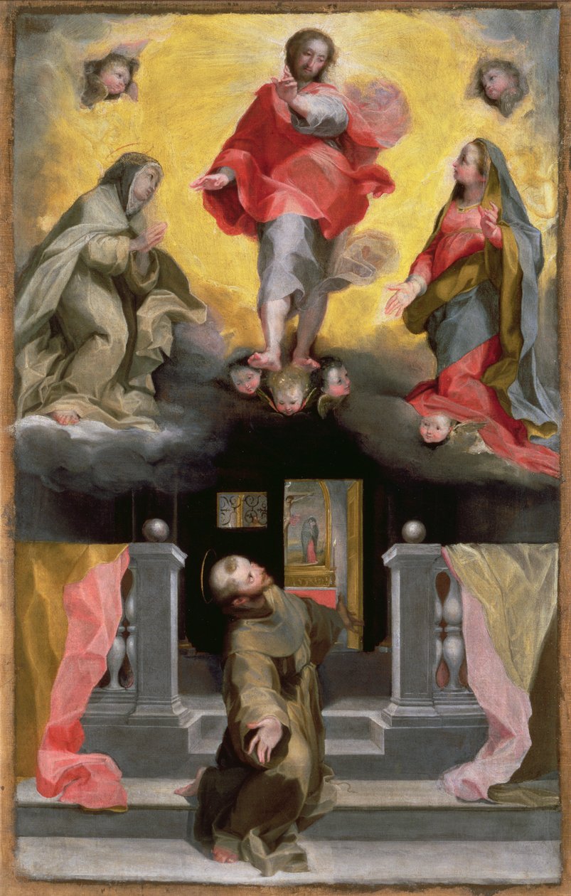 Chrystus przebaczający św. Franciszkowi w wizji autorstwa Federico Barocci