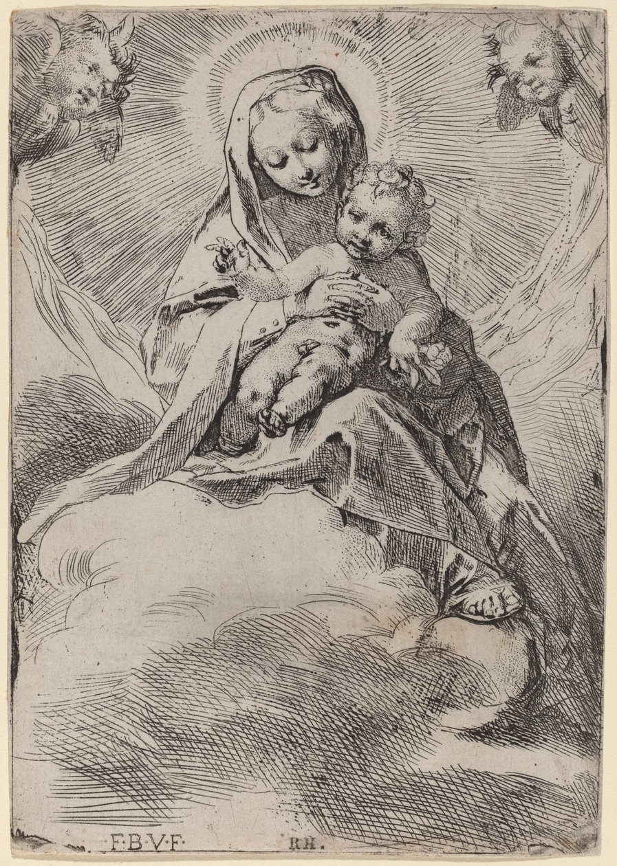 Madonna w chmurach. autorstwa Federico Barocci