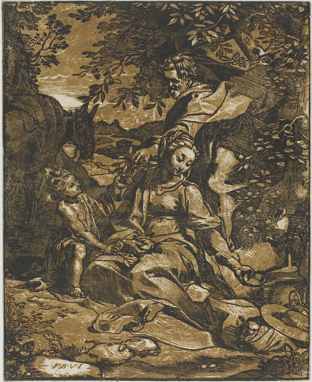 Odpoczynek podczas lotu do Egiptu autorstwa Federico Barocci