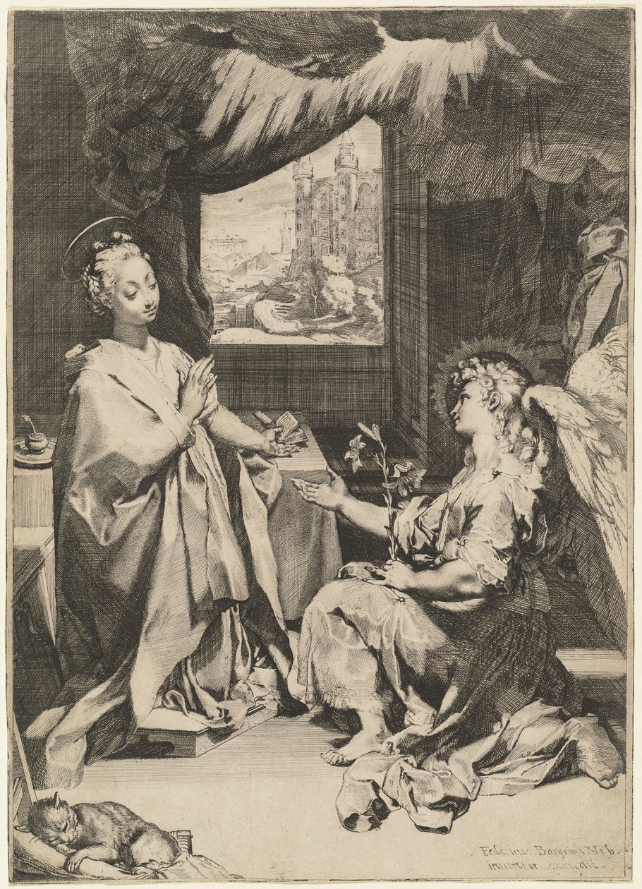 Zwiastowanie. autorstwa Federico Barocci