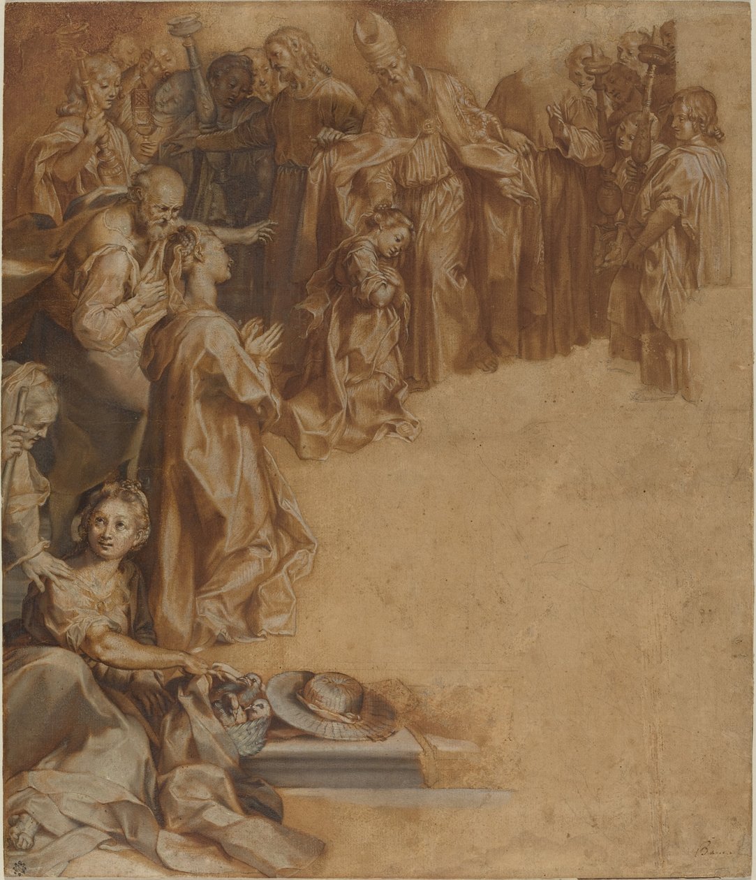 Ofiarowanie Dziewicy w Świątyni autorstwa Federico Barocci