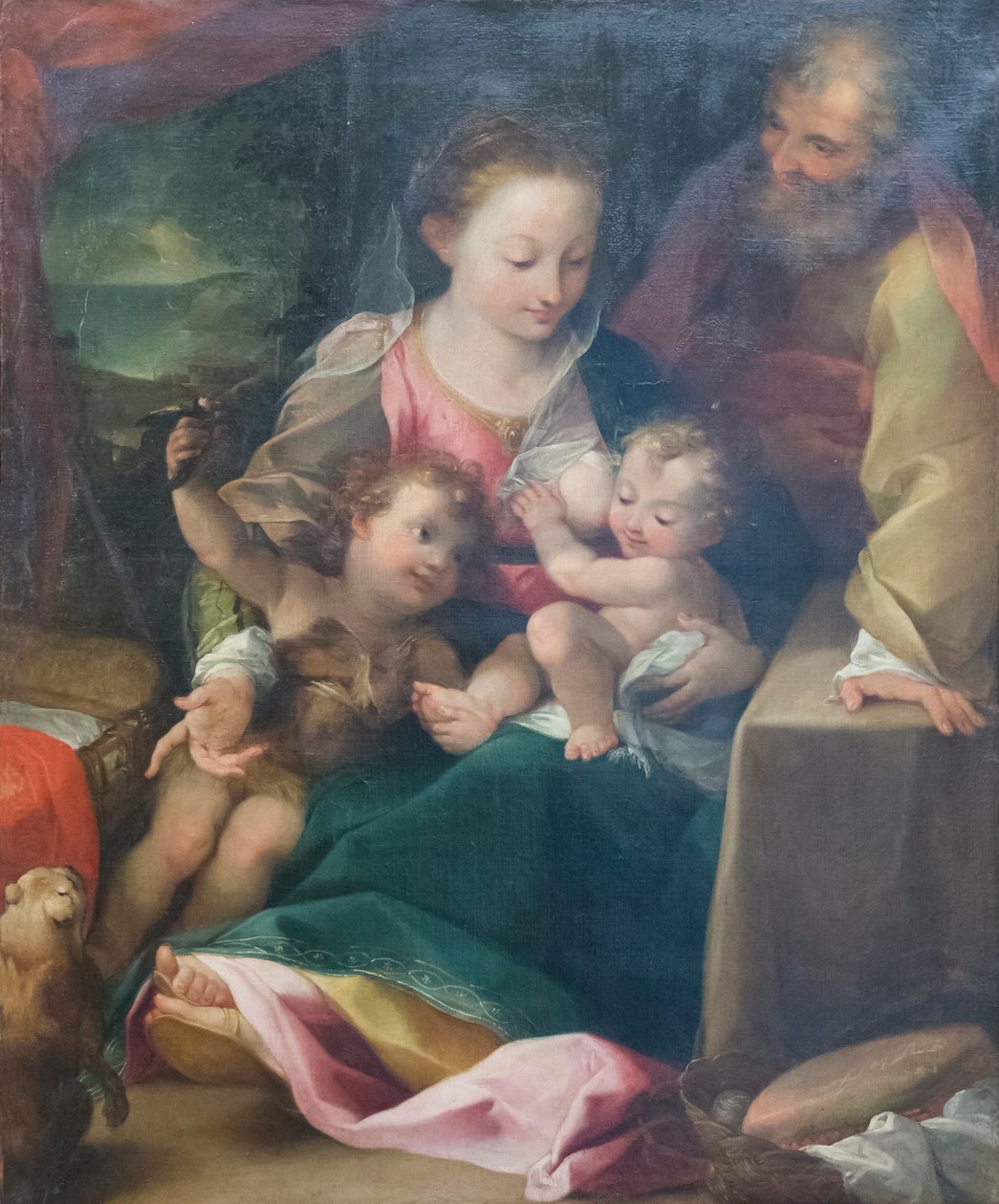 Święta rodzina i święty Jan Chrzciciel autorstwa Federico Fiori (after) Barocci or Baroccio