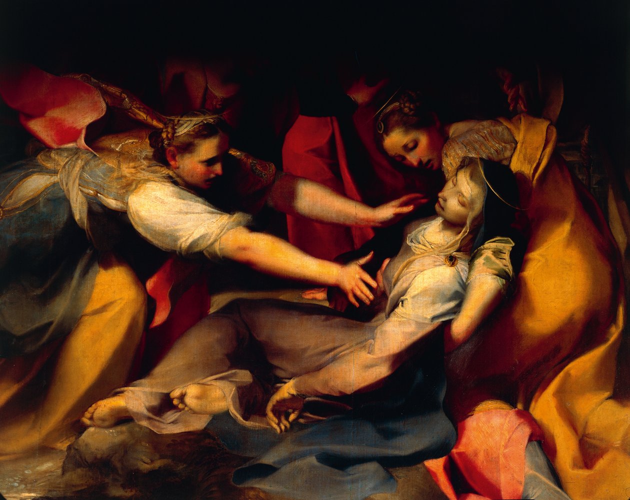 Zemdlenie Dziewicy, fragment z „Złożenia Krzyża” autorstwa Federico Fiori Barocci or Baroccio