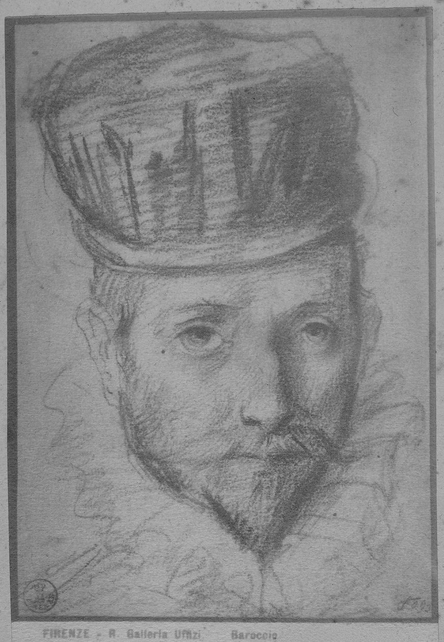 Francesco Maria della Rovere (czerwono-czarne kredki na papierze) autorstwa Federico Fiori Barocci or Baroccio