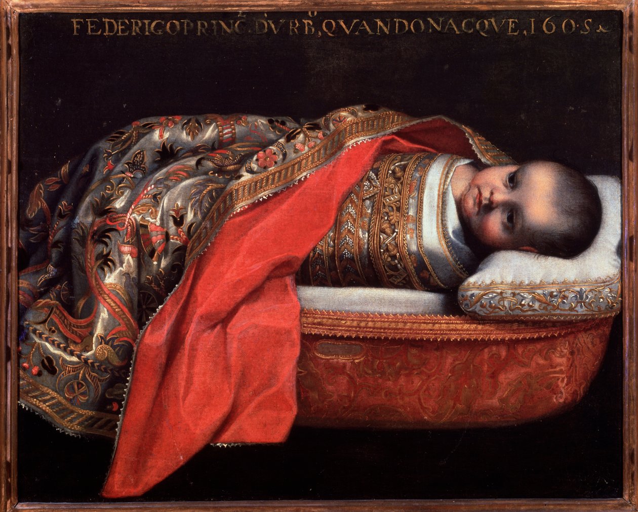 Portret Federico Ubaldo della Rovere, księcia Urbino (niemowlę) - Malarstwo autorstwa Federico Fiori Barocci or Baroccio