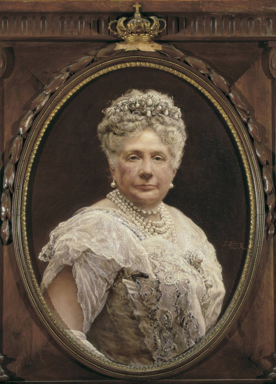 Portret Izabeli Borbońskiej, infantki hiszpańskiej, córki Izabeli II i siostry Alfonsa XII (olej na płótnie) autorstwa Federico Godoy y Castro