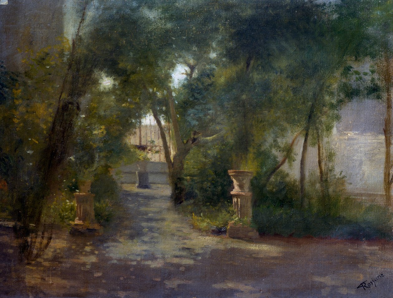 Willa w Portici, obraz Federico Rossano (1835-1912) autorstwa Federico Rossano