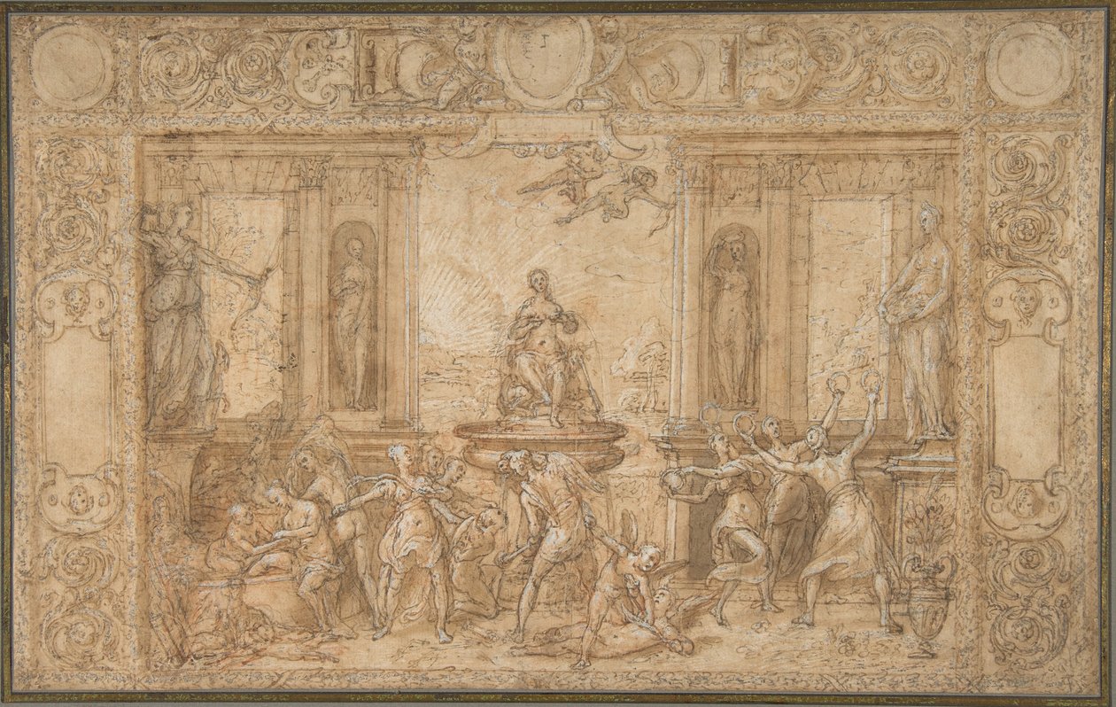 Studium do Alegorii wiosny, 1579. autorstwa Federico Zuccaro