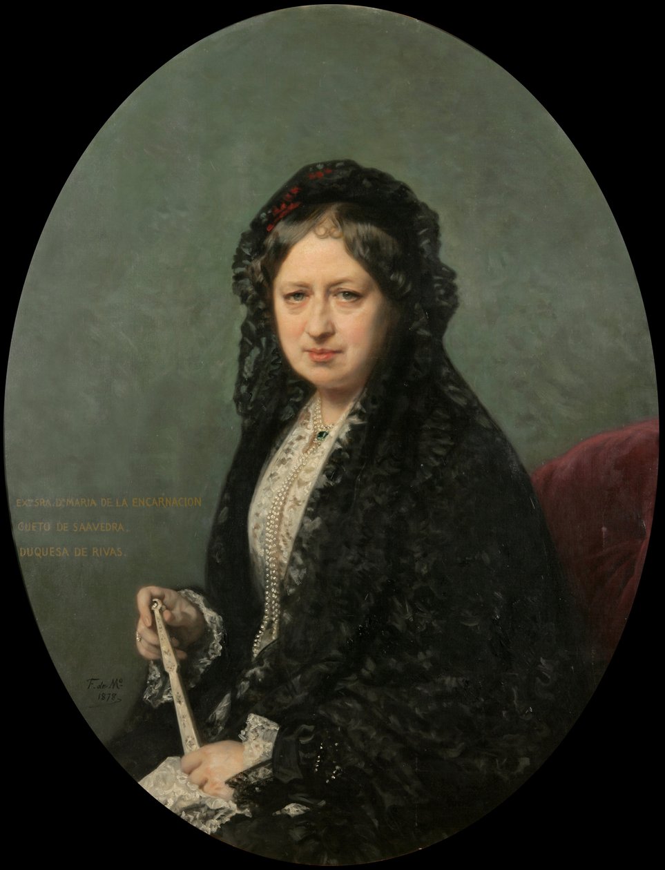 María Encarnación Cueto de Saavedra, księżna Rivas autorstwa Federico de Madrazo y Kuntz