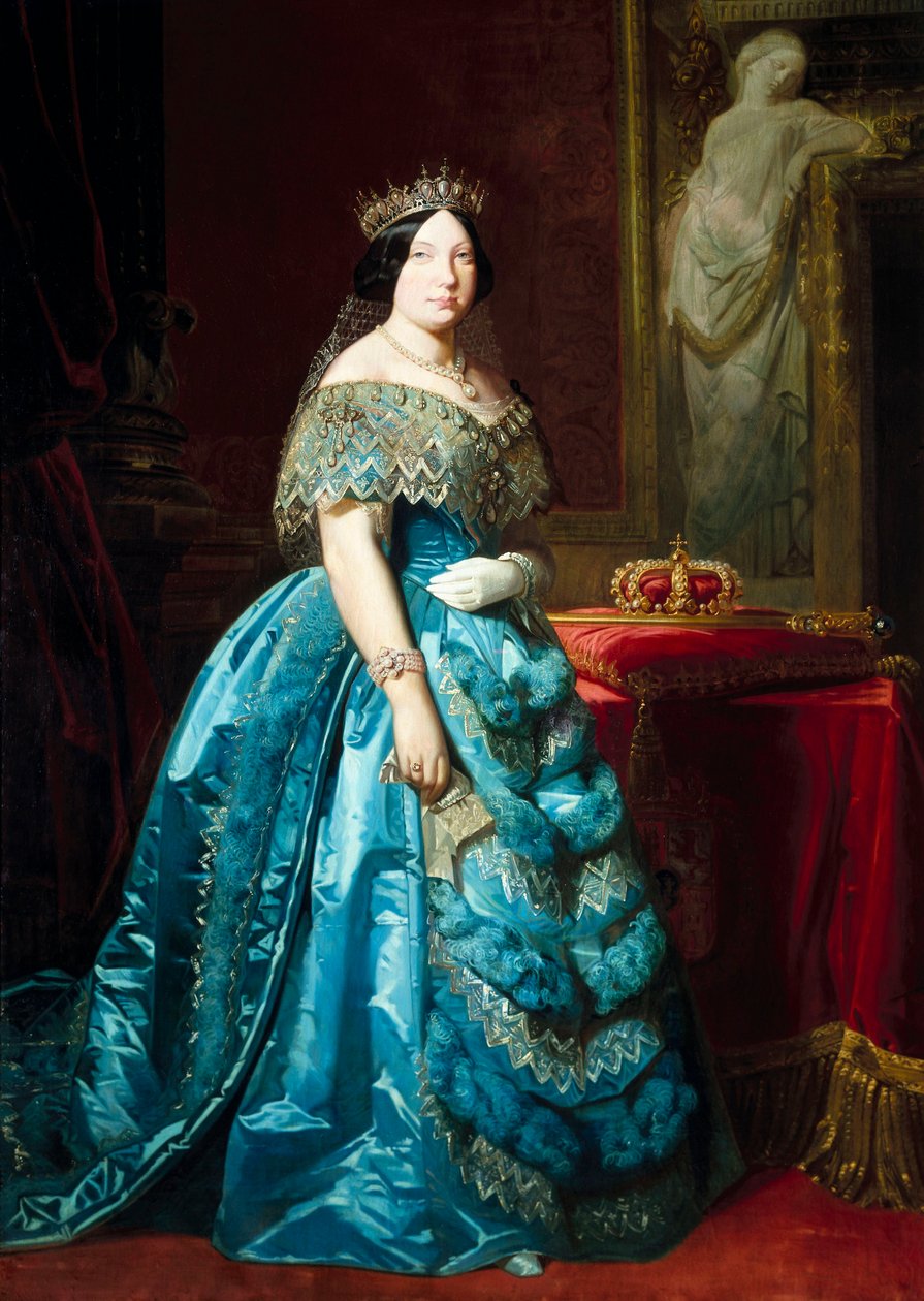 Portret Izabeli II, królowej Hiszpanii autorstwa Federico de Madrazo y Kuntz