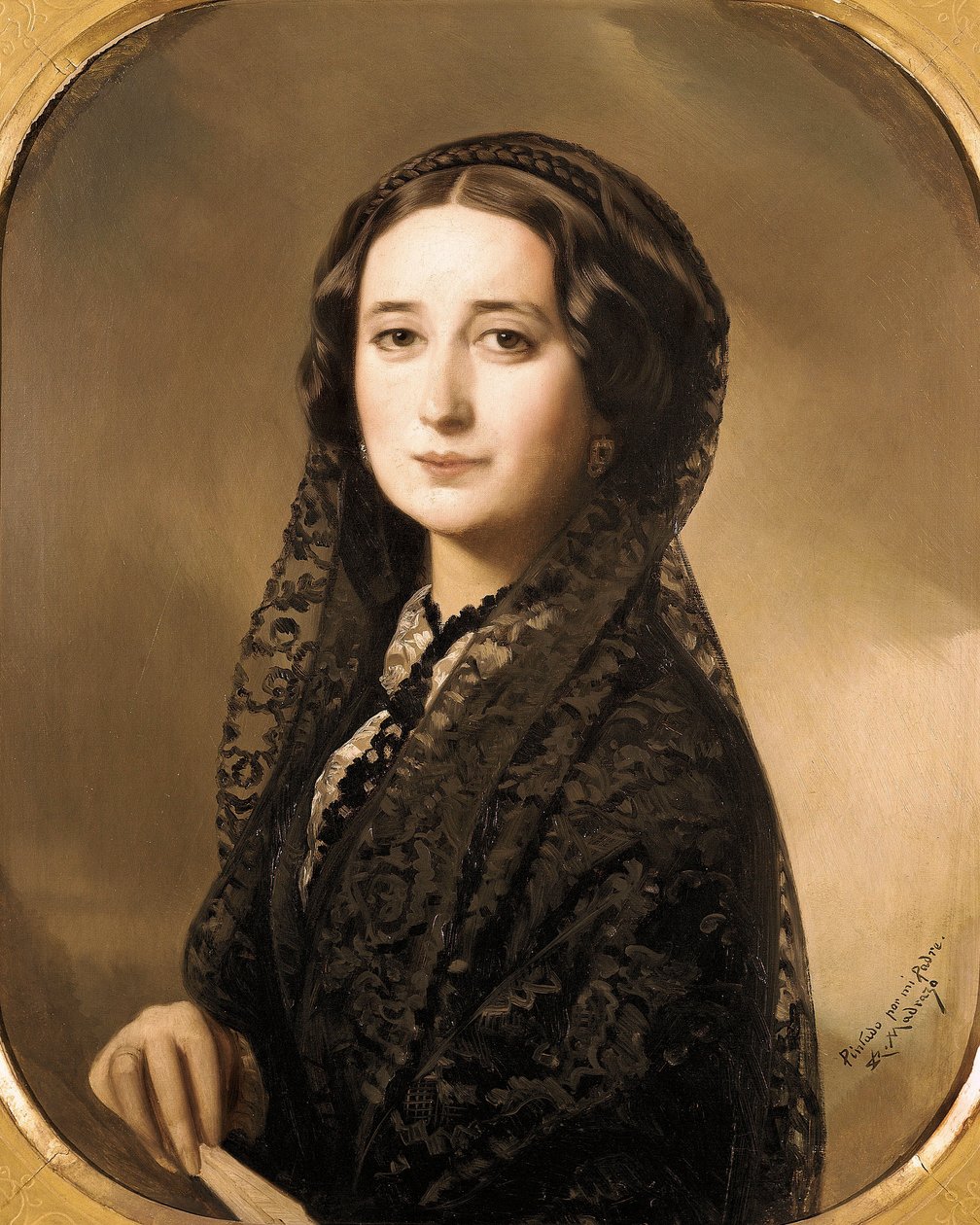 „Portret hiszpańskiej poetki Karoliny Coronado (1823-1911)” (malarstwo) autorstwa Federico de Madrazo y Kuntz