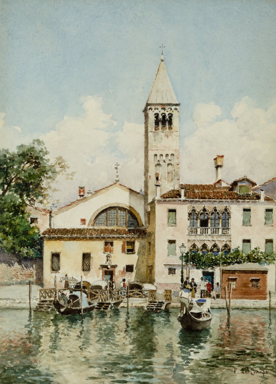 San Samuele, Wenecja (akwarela) autorstwa Federico del Campo