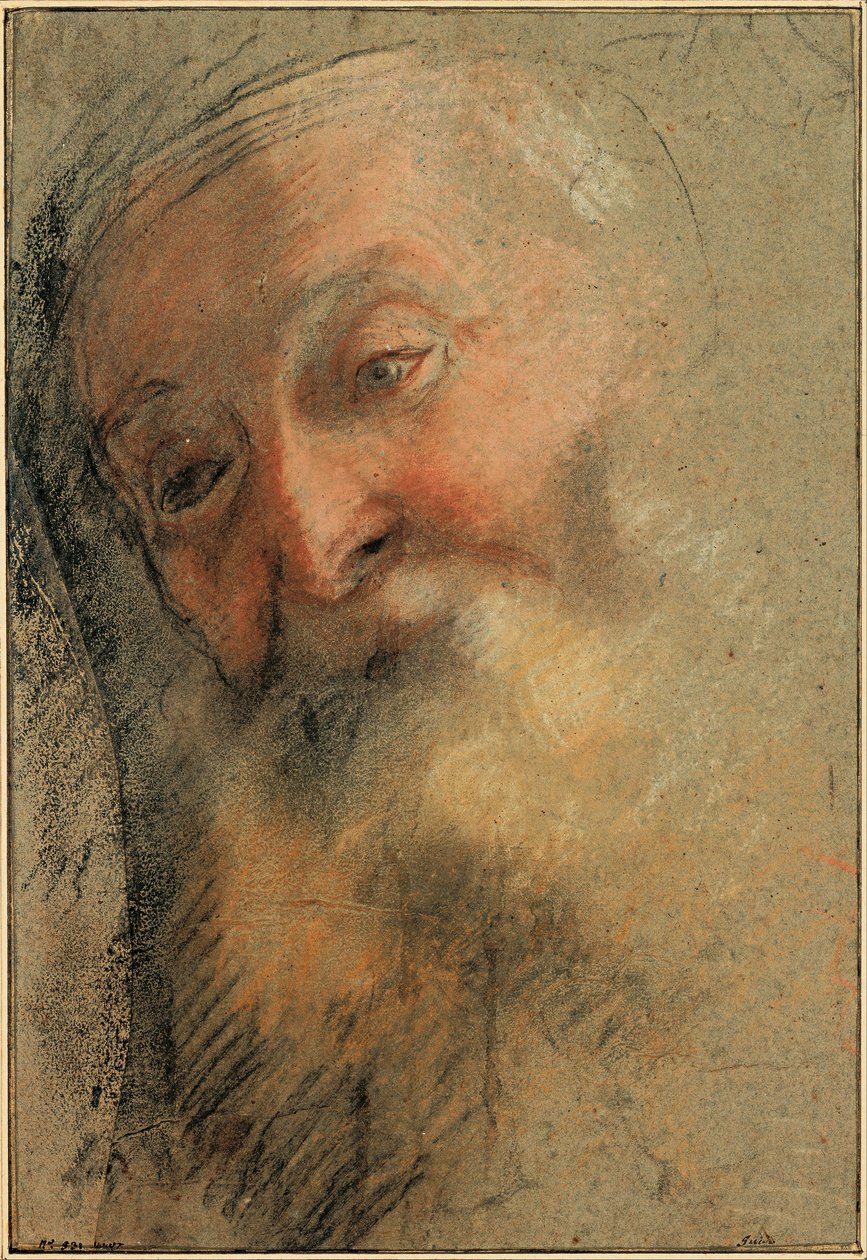 Głowa starego brodatego mężczyzny, 1584-1586 autorstwa Federigo Barocci