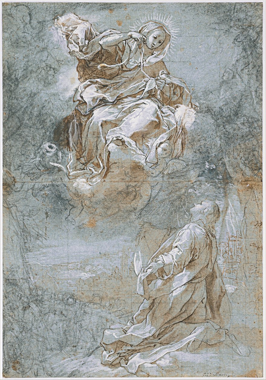 Cud Świętego Pasa, ok. 1600-1610 autorstwa Federigo Barocci