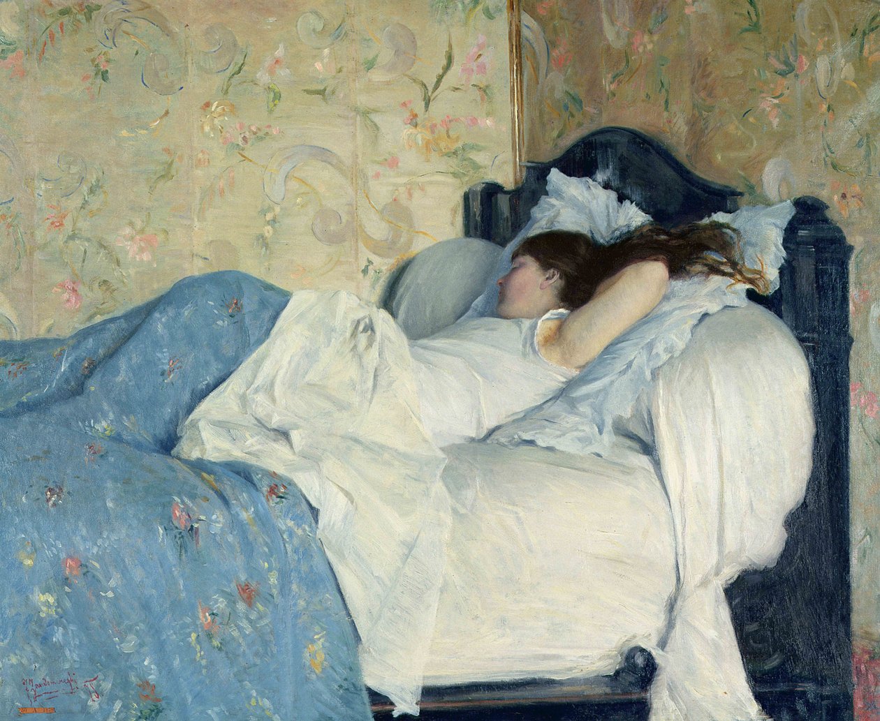 W łóżku, 1878. autorstwa Federigo Zandomeneghi