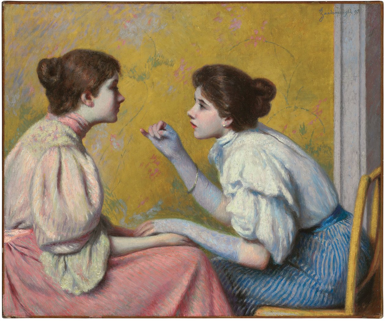 Ciekawa rozmowa, 1895 autorstwa Federigo Zandomeneghi