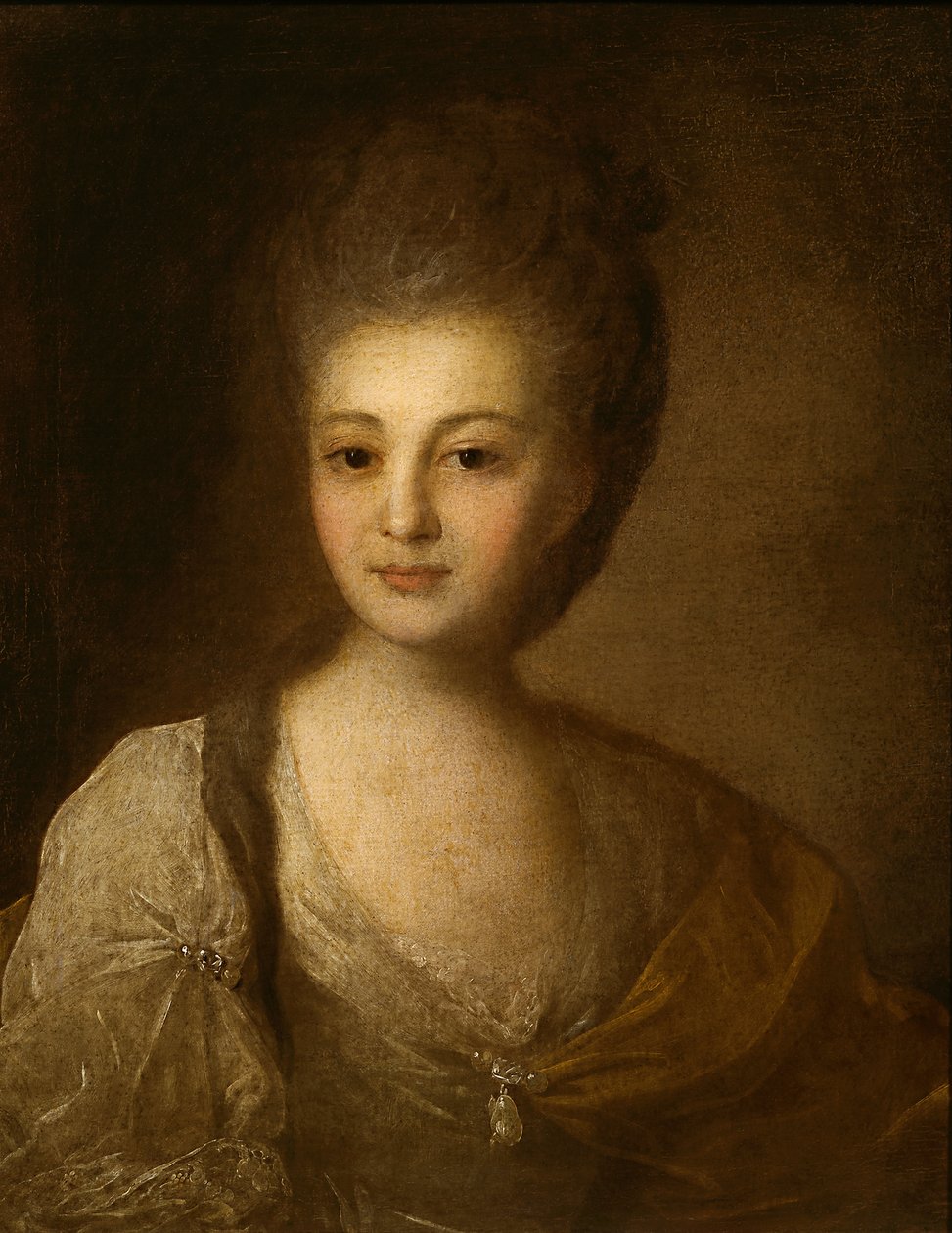 Portret A.P.Struiskiej autorstwa Fedor Stepanovich Rokotov