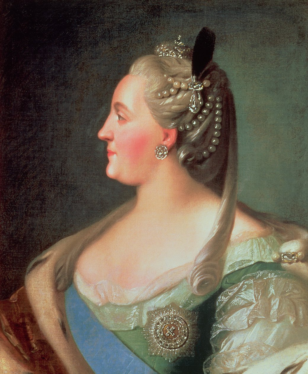 Portret cesarzowej Katarzyny II Wielkiej (1729-96), po 1763 autorstwa Fedor Stepanovich Rokotov