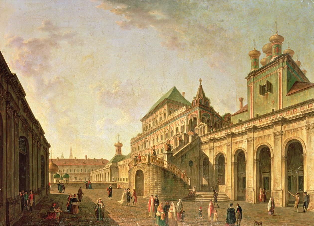 Gród bojarski na moskiewskim Kremlu, 1801 r. autorstwa Fedor Yakovlevich Alekseev
