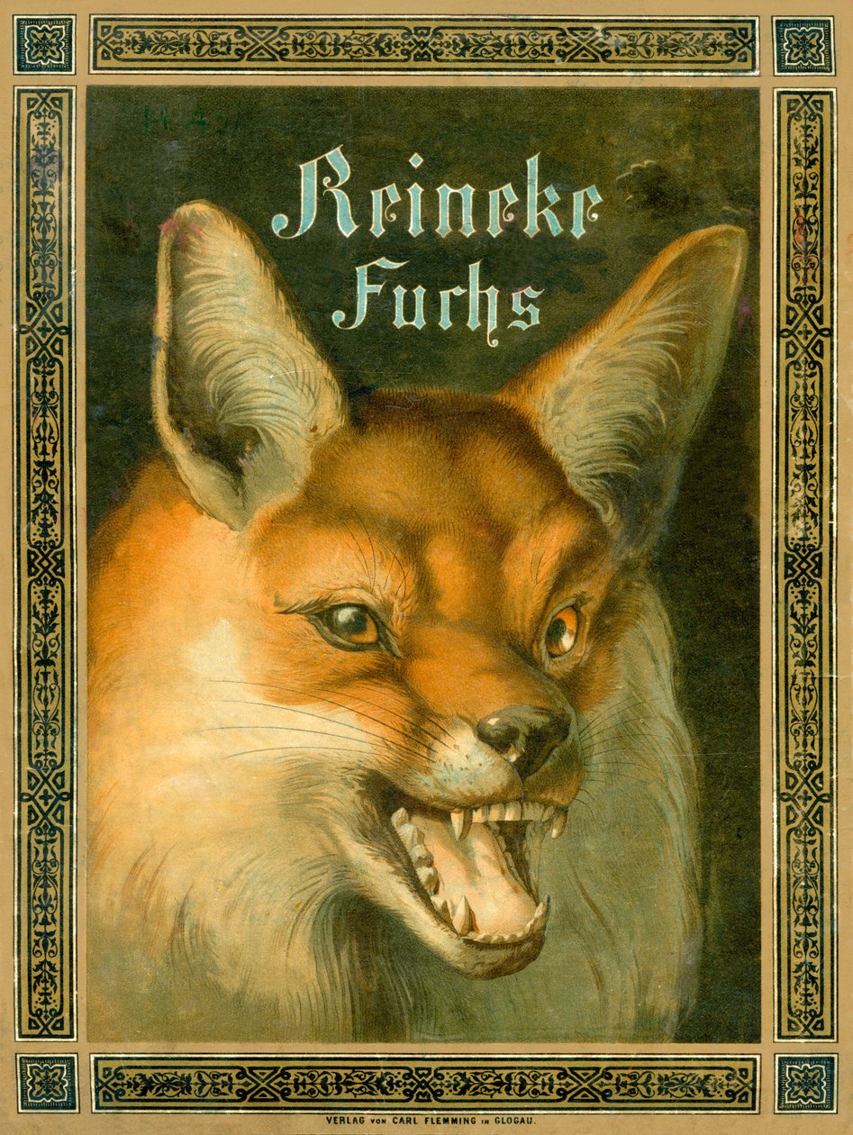 Przednia okładka Reynard the Fox lub „Reineke Fuchs” autorstwa Fedor Alexis Flinzer