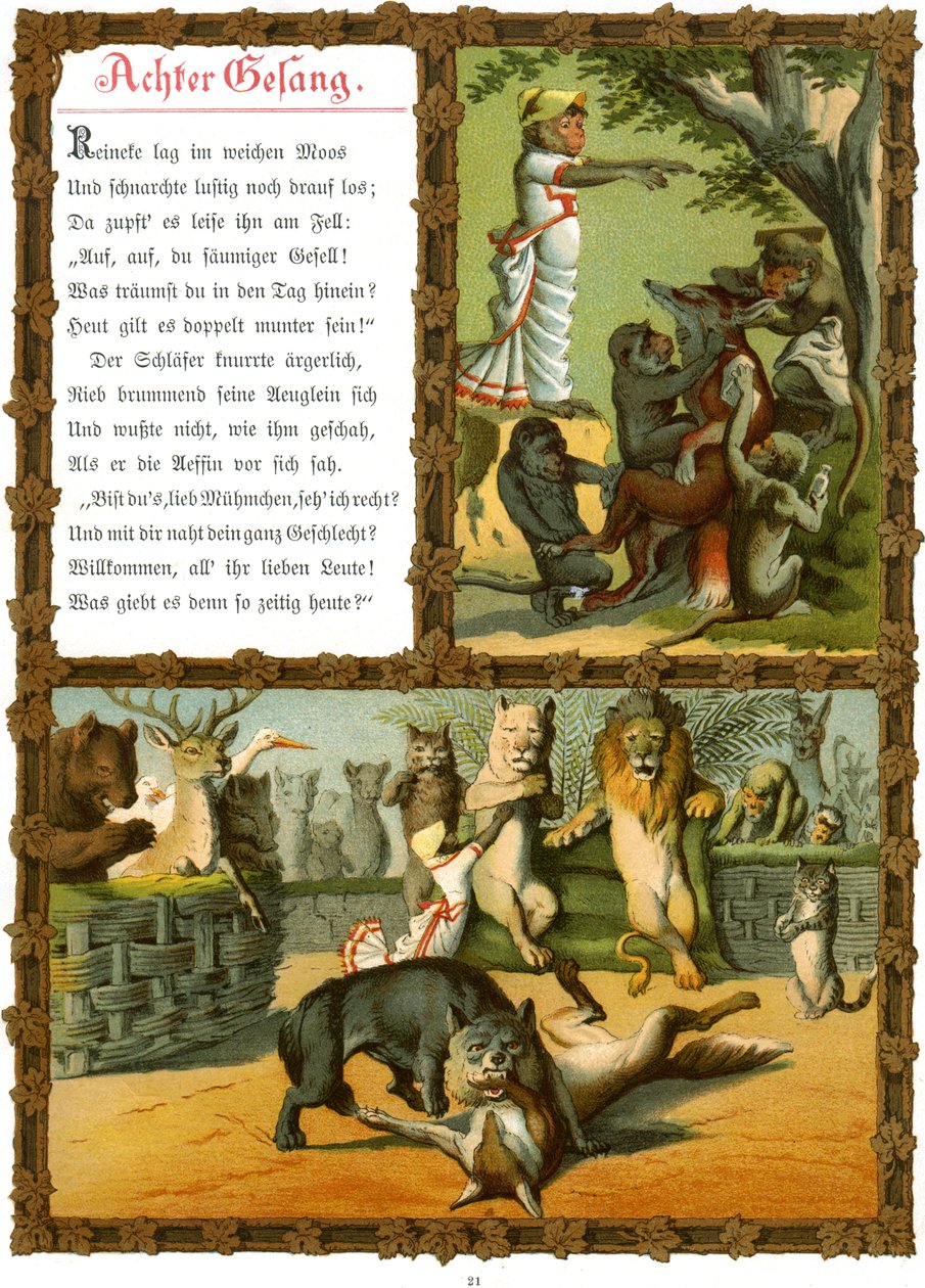 Reynard the Fox lub „Reineke Fuchs” autorstwa Fedor Alexis Flinzer