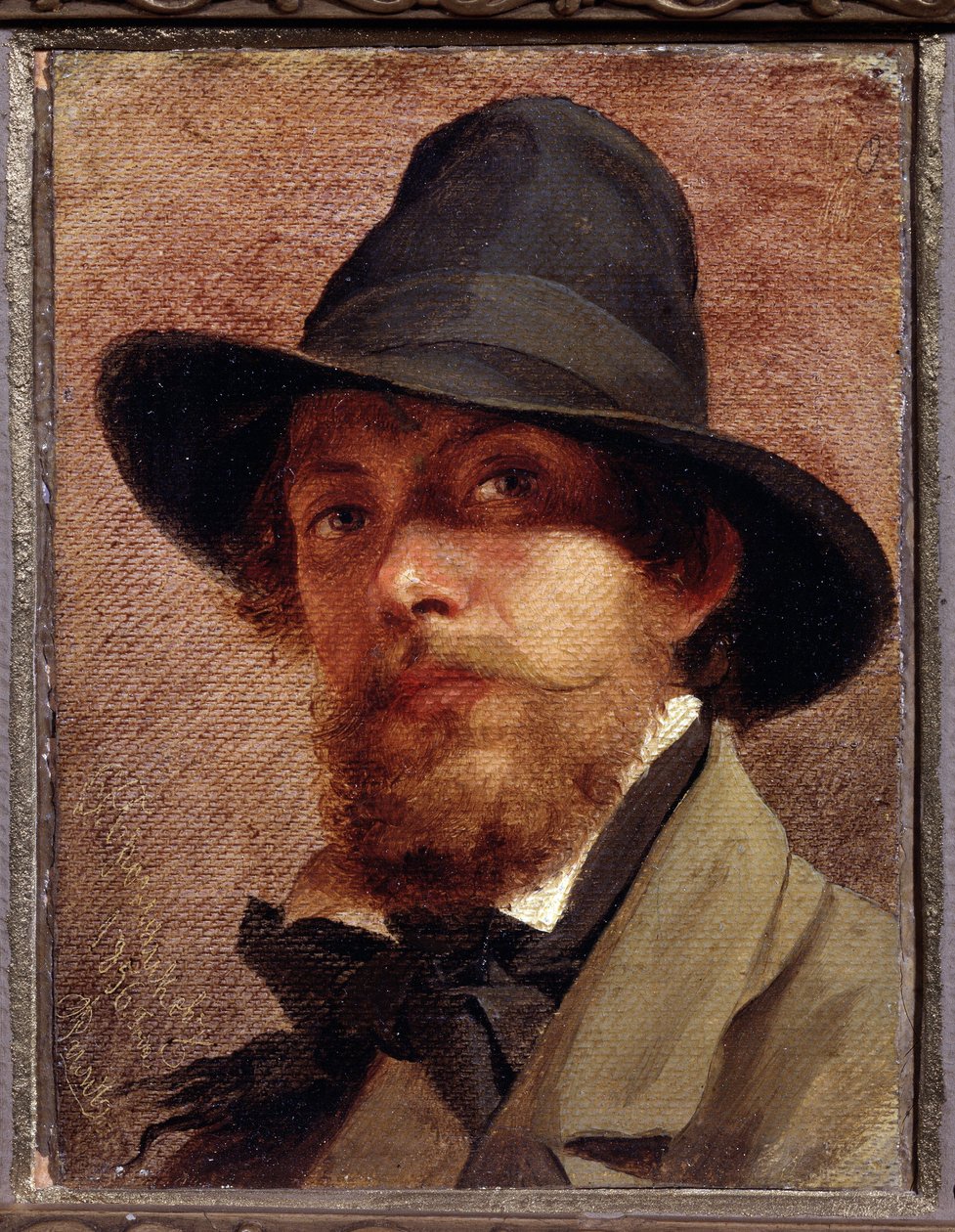 "Autoportret" Obraz Fiodora Andriejewicza Bronnikowa (1827-1902) 1856 Państwo V. Tropinin-Museum, Moskwa autorstwa Fedor Andreevich Bronnikov