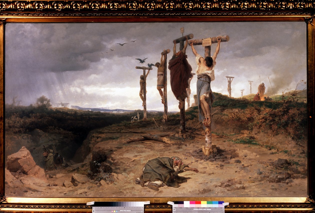 Przeklęte pole, miejsce egzekucji w starożytnym Cesarstwie Rzymskim. Obraz Fiodora Andriejewicza Bronnikowa (1827-1902), olej na płótnie autorstwa Fedor Andreevich Bronnikov