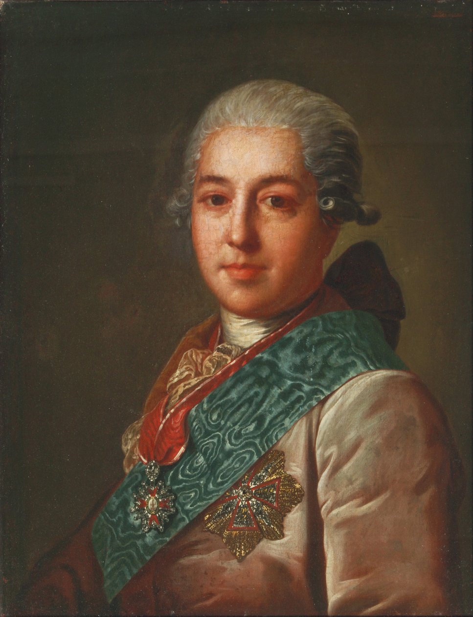 Portret hrabiego Michaiła Michajłowicza Golicyna 1731-1806, 1774 autorstwa Fedor Stepanovich Rokotov