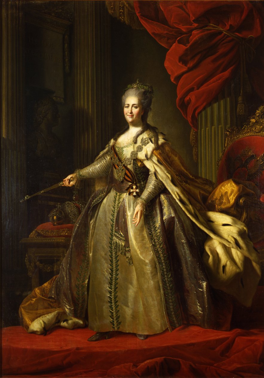 Portret cesarzowej Katarzyny II 1729-1796, 1775-1780 autorstwa Fedor Stepanovich Rokotov