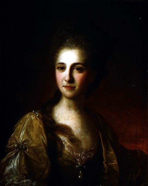 Portret nieznanej kobiety, ok. 1770 (olej na płótnie) autorstwa Fedor Stepanovich Rokotov