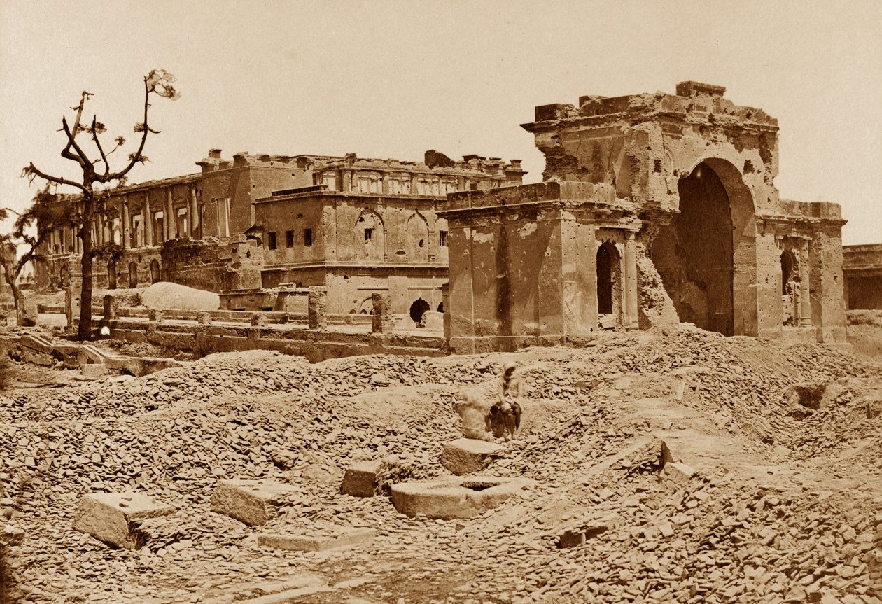 Brama i sala bankietowa, Lucknow autorstwa Felice Beato