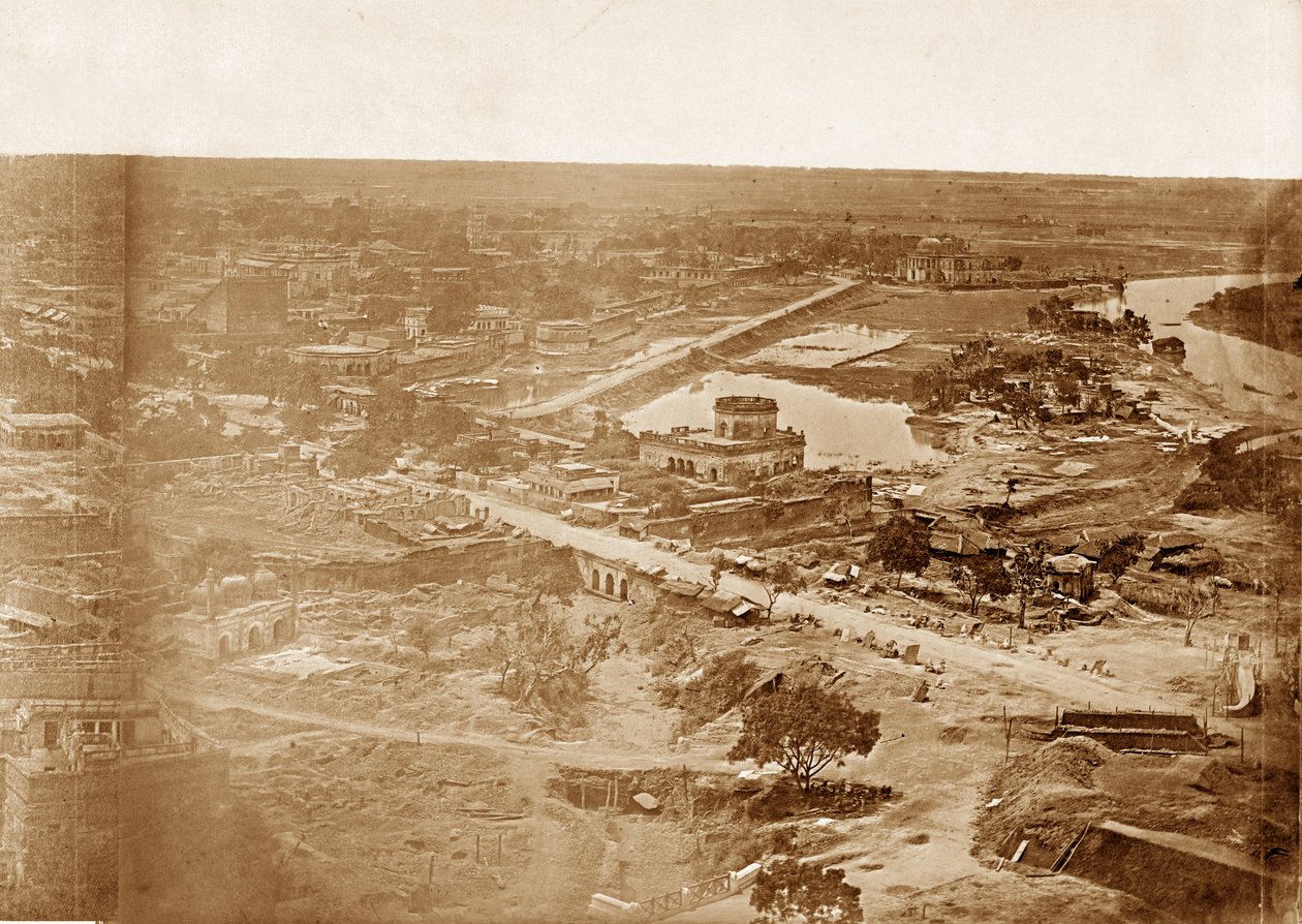 Panorama MachiBoran, Lucknow autorstwa Felice Beato
