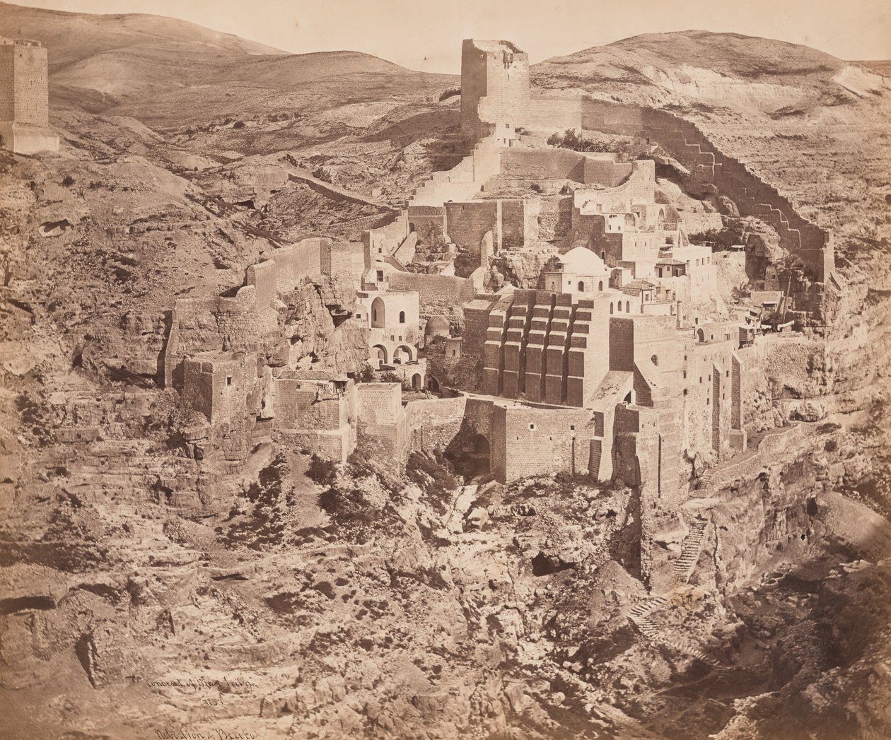Klasztor Mar Saba autorstwa Felice Beato
