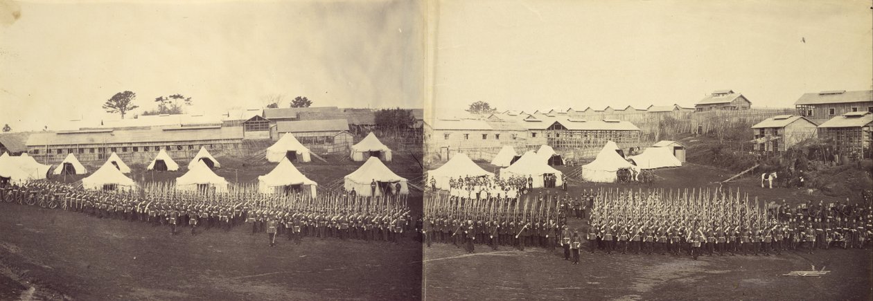 Grupowy portret królewskiego batalionu morskiego autorstwa Felice Beato