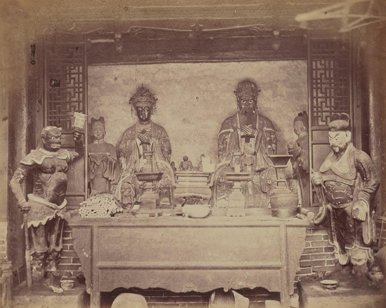 Head Quarter House, First Division, Pehtang, Chiny, 1860. autorstwa Felice Beato