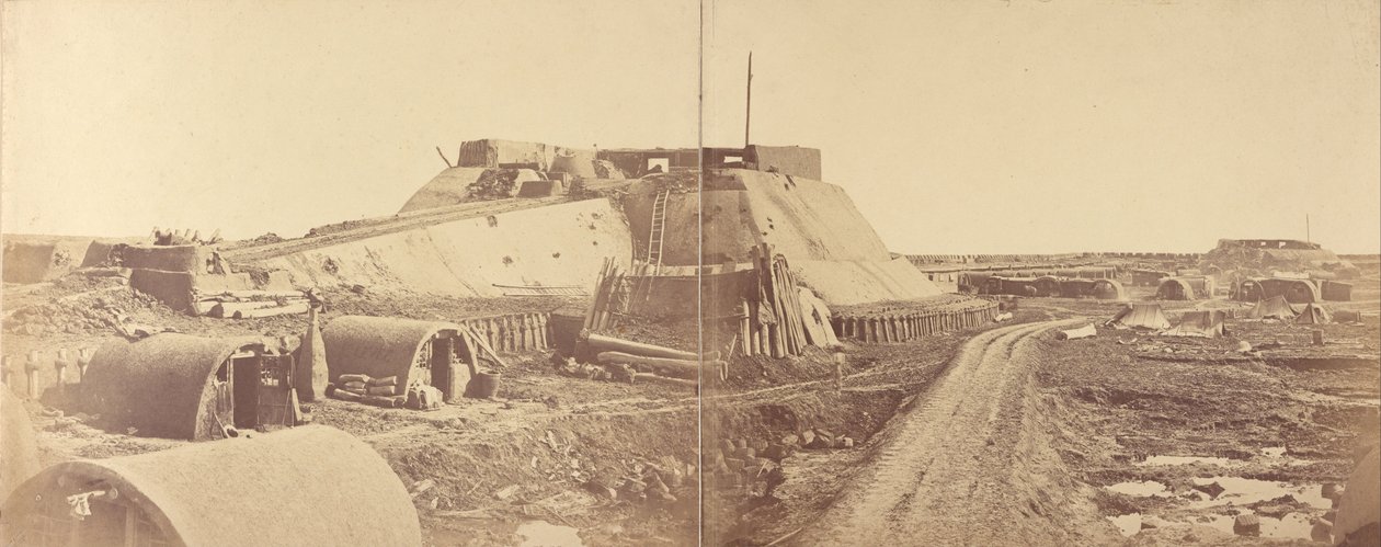 Wnętrze Angle of Taku North Fort autorstwa Felice Beato
