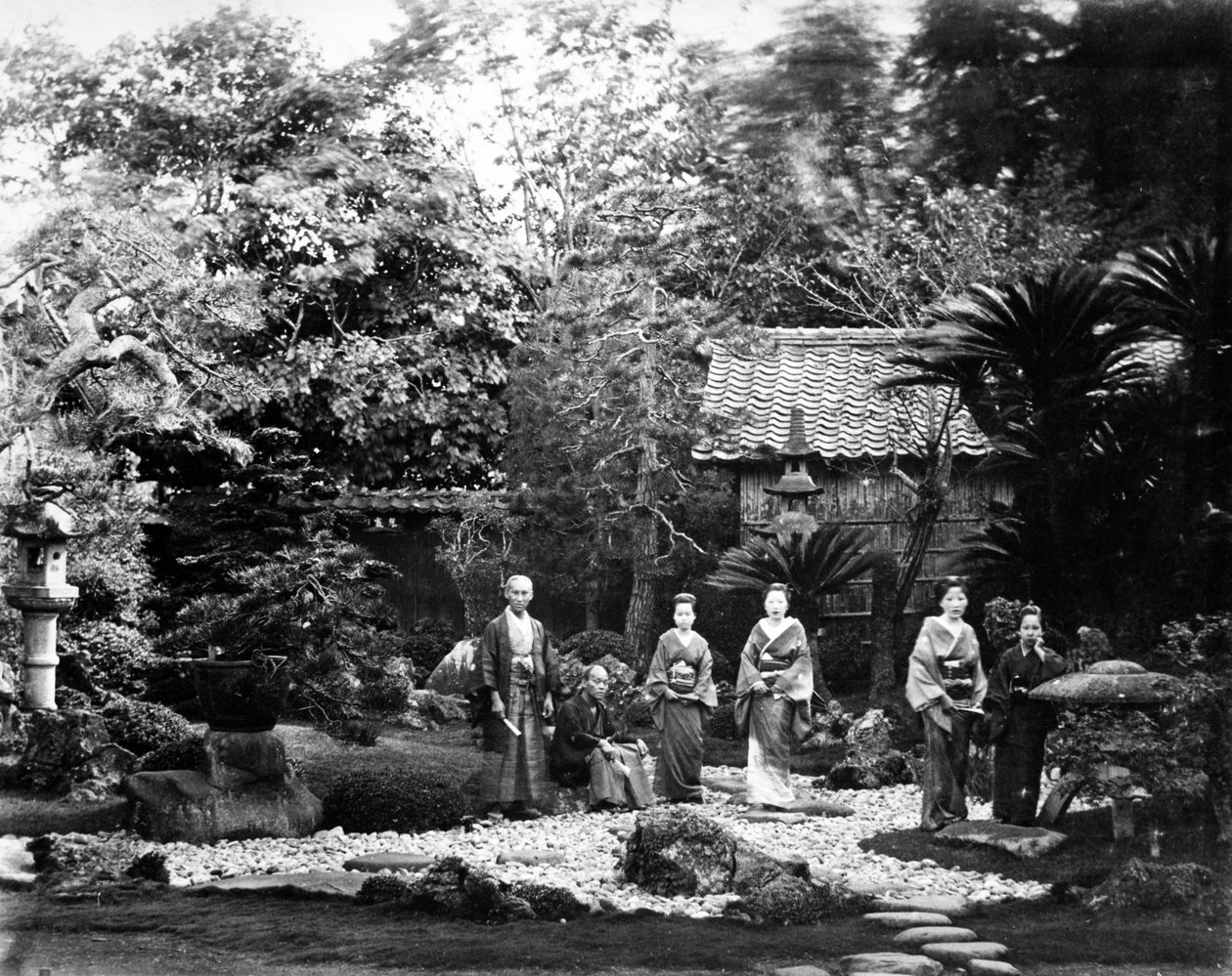 Ogród japoński w Hara, ok. 1860 r. autorstwa Felice Beato