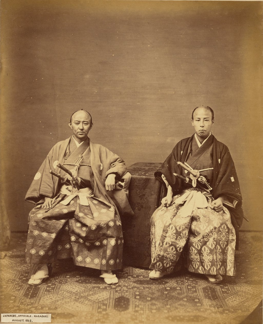 [Japońscy urzędnicy, Nagasaki] autorstwa Felice Beato