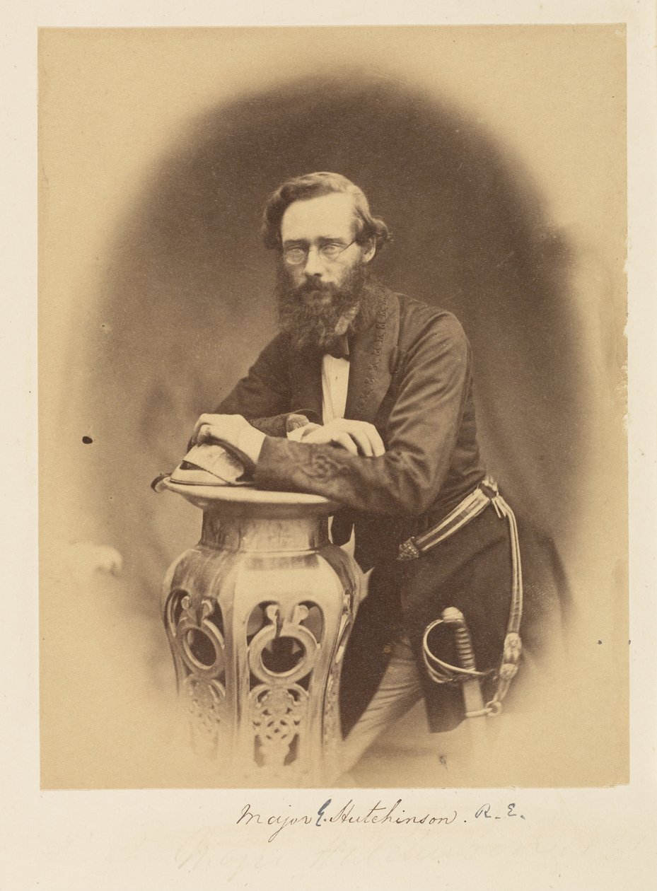 Major E. Hutchinson, R.E. autorstwa Felice Beato