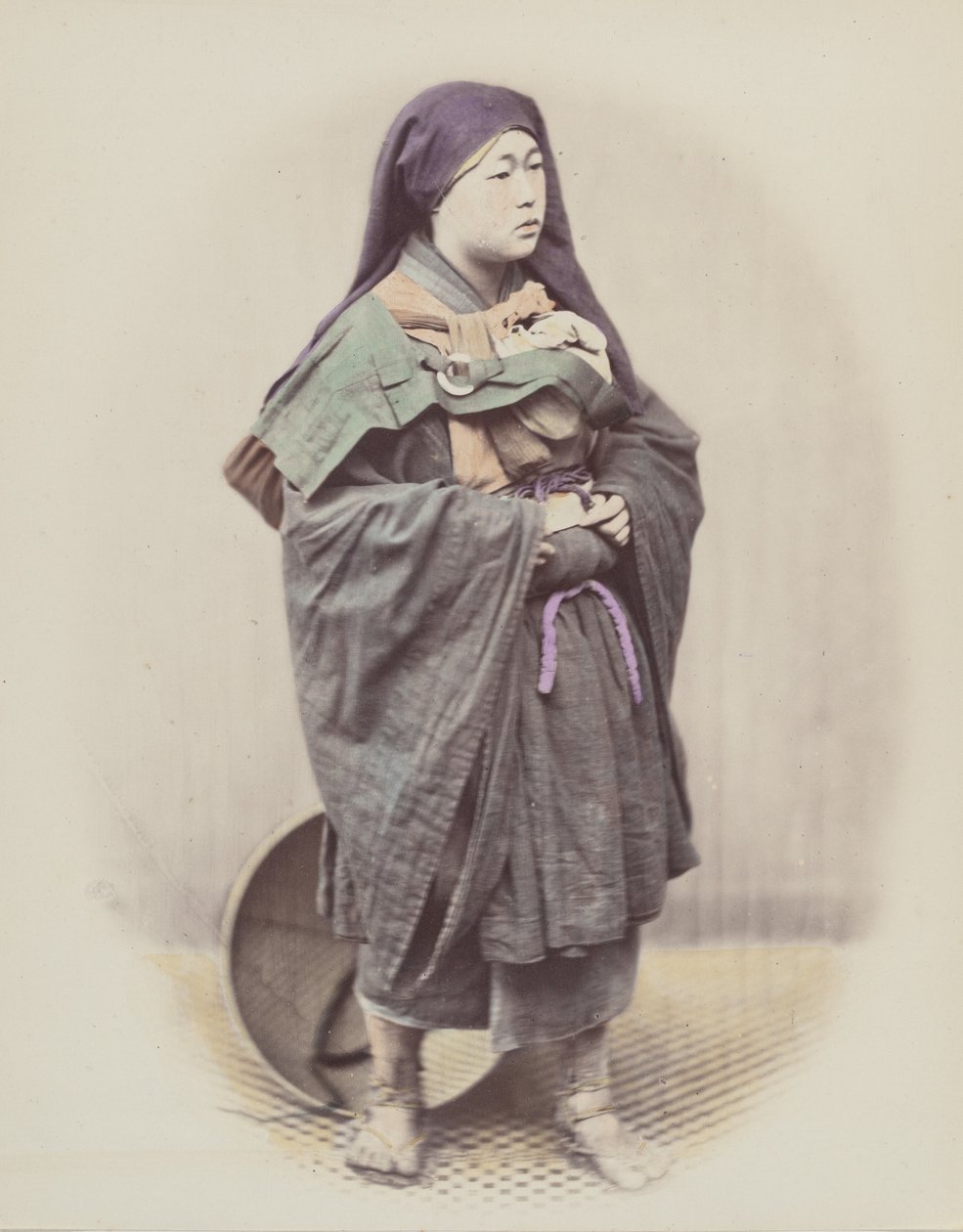 Zakonnica żebraczka, 1868. autorstwa Felice Beato