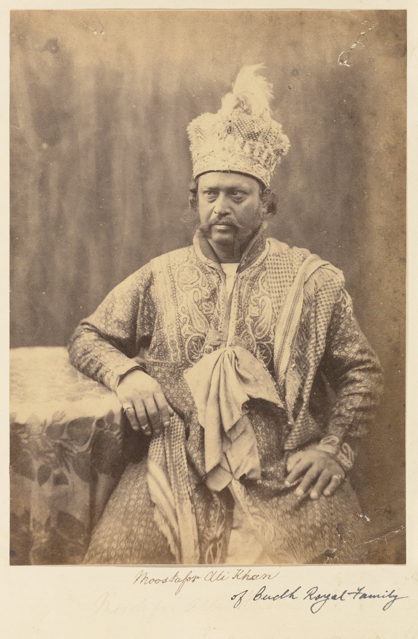Moostafor Ali Khan z rodziny królewskiej Oudh autorstwa Felice Beato