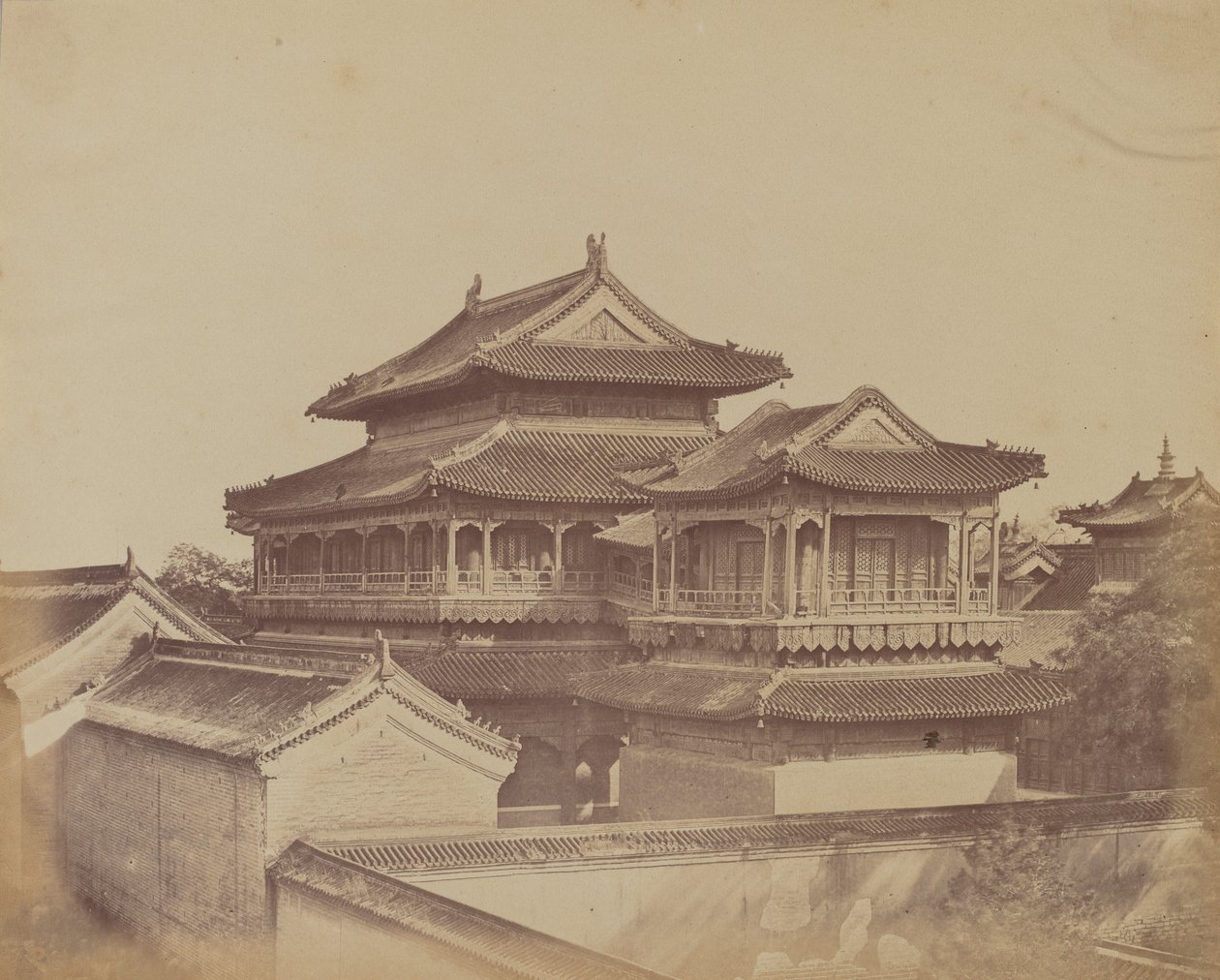 Świątynia Konfucjusza, Pekin, październik 1860, 1860. autorstwa Felice Beato