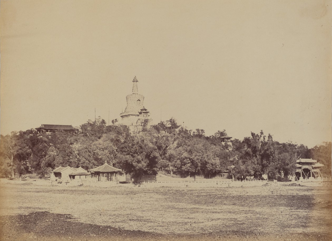 Wielka Pagoda w Cesarskim Pałacu Zimowym, Pekin, 29 października 1860, 1860. autorstwa Felice Beato
