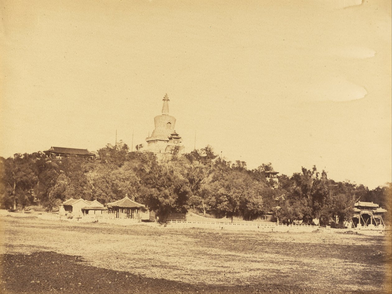 Wielka Pagoda w Pałacu Cesarskiego Ogrodu Zimowego, 29 października 1860 r autorstwa Felice Beato
