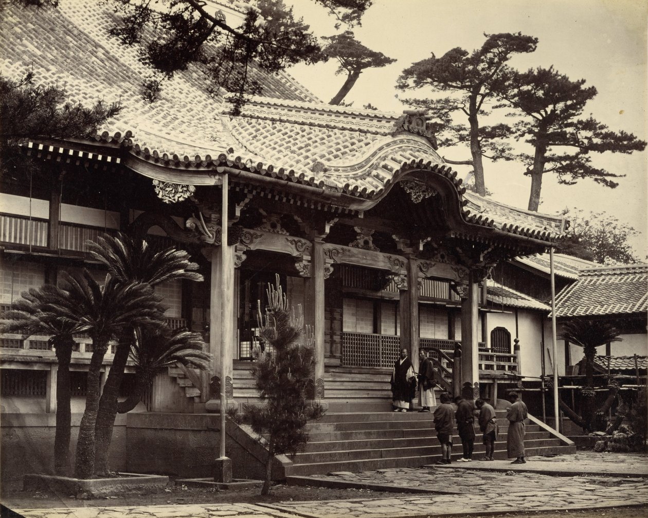 Sala Główna w Świątyni Daionji, Nagasaki autorstwa Felice Beato