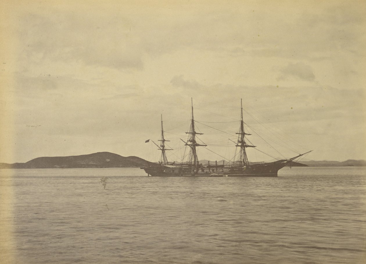 Amerykański statek "Alaska autorstwa Felice Beato