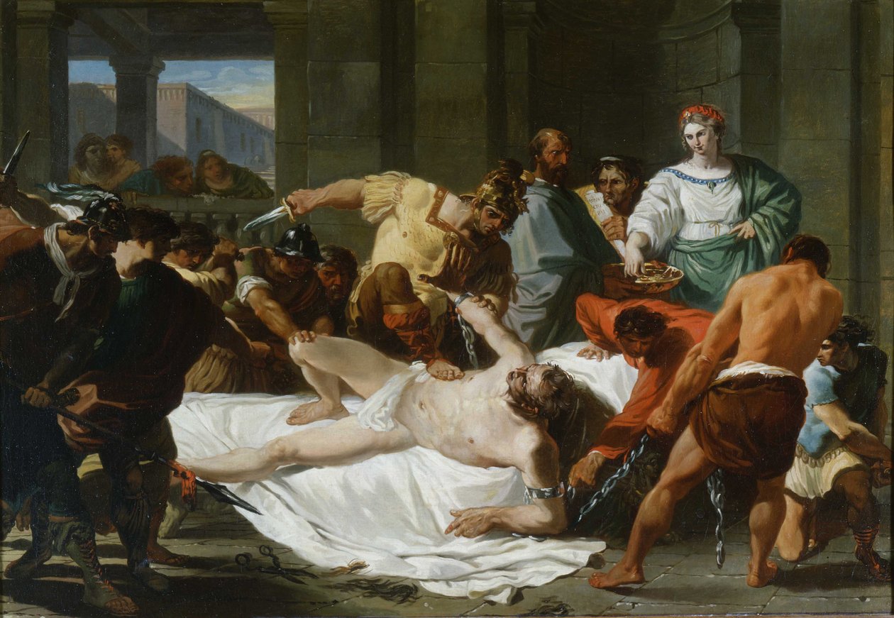 Zdrada Dalili i uwięzienie Samsona przez Filistynów, 1784 autorstwa Felice Giani