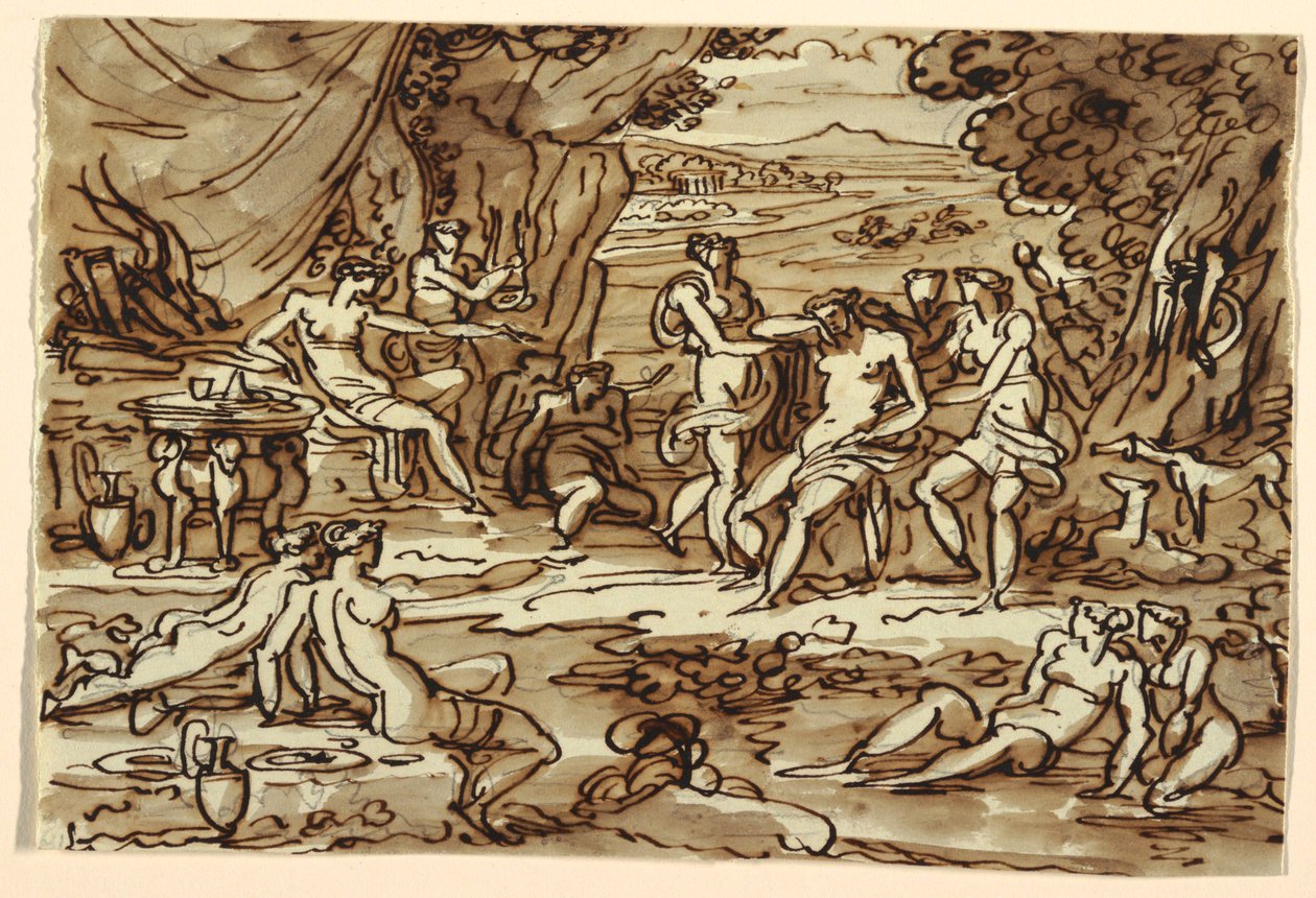 Diana i Callisto, Jadalnia, Palazzo Rasponi, Rawenna autorstwa Felice Giani